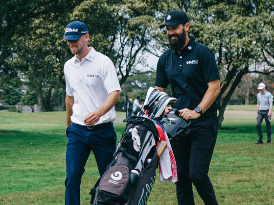 Jay Carter and friend golfing